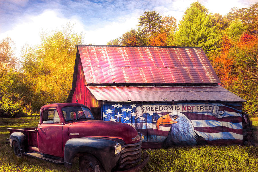 Freedom is not Free Autumn Painting Photograph by Debra and Dave Vanderlaan