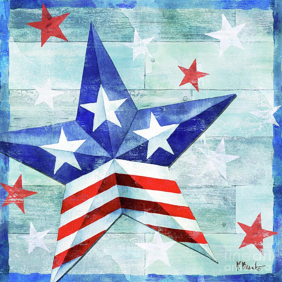 Watercolor Painting - Freedom Star I by Paul Brent