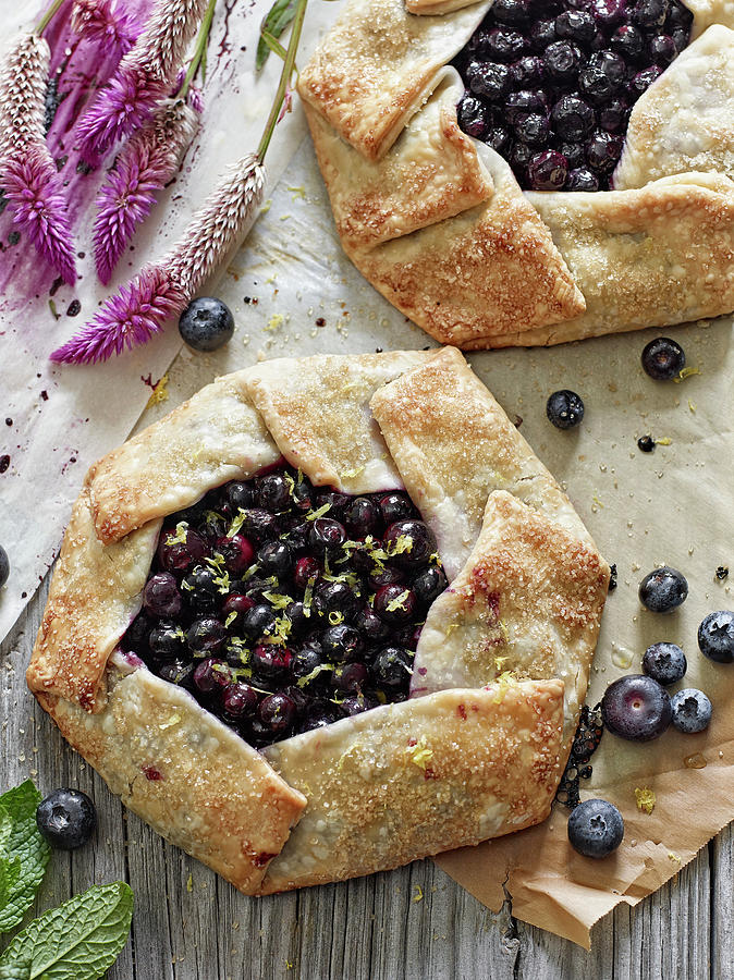 Freeform Blueberry Galettes Photograph by Michael S. Harrison