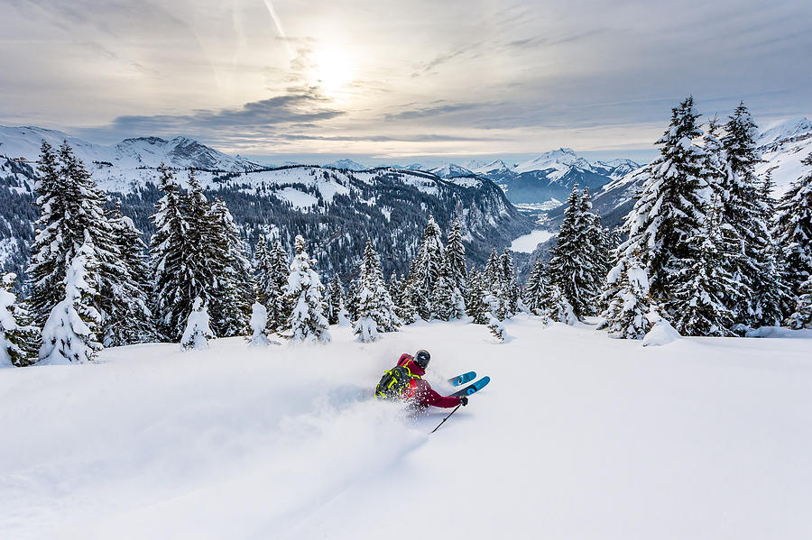 Action Photograph - Freeriding With Arnaud Kugener by Tristan Shu Action Photograph - Freeriding With Arnaud Kugener by Tristan Shu