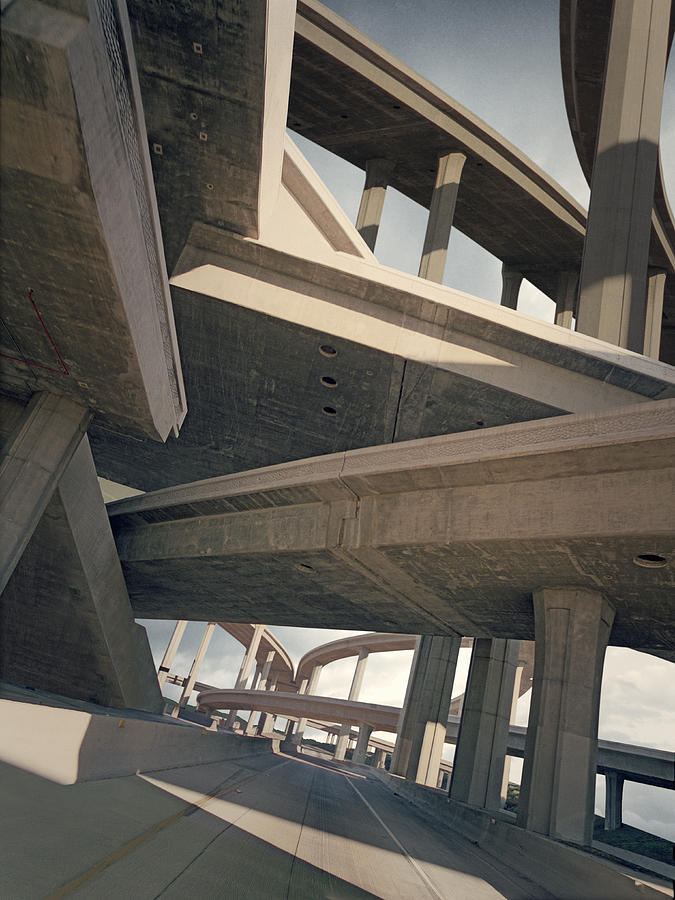 Freeways, Low Angle View Photograph by Ed Freeman