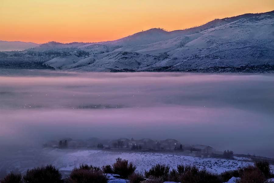 Reno Photograph - Freezing Fog Covers the Valley Floor by Donna Kennedy