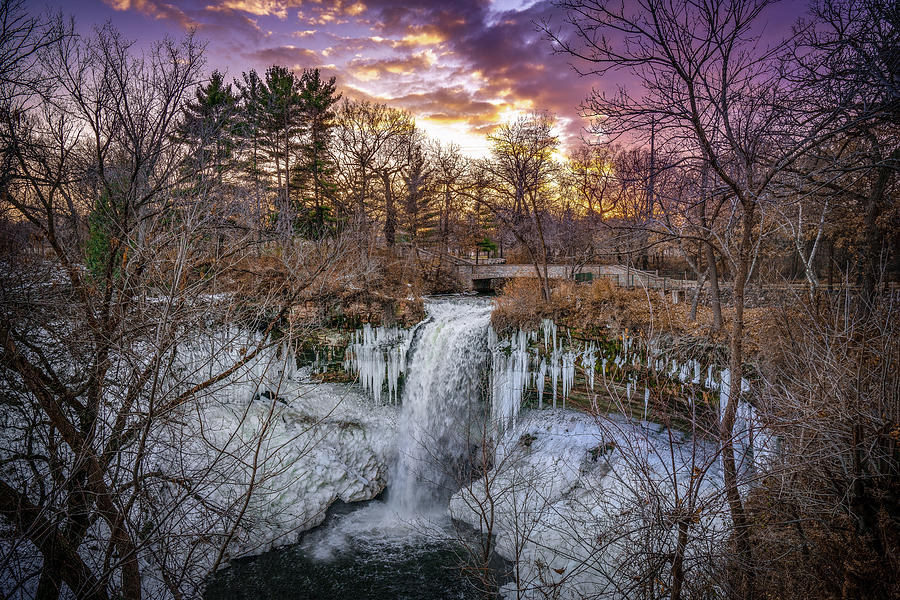 Freezing Minnehaha Falls Photograph by Chad Davis - Fine Art America