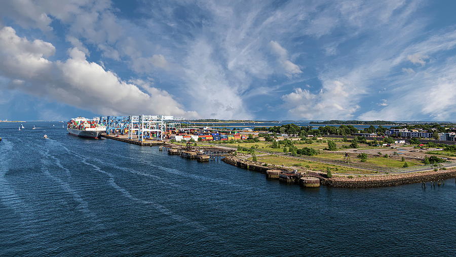 Freight Terminal in Boston Harbor Photograph by Darryl Brooks