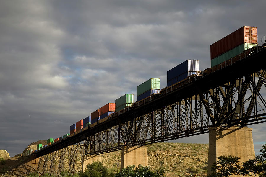Freight Train In The Hills Photograph by Vallariee Freight Train In The Hills Photograph by Vallariee