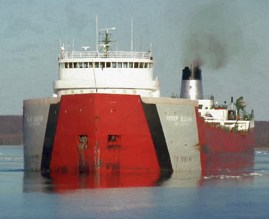 Great Lakes Photograph - Freighter Roger Blough by Gregory Steele