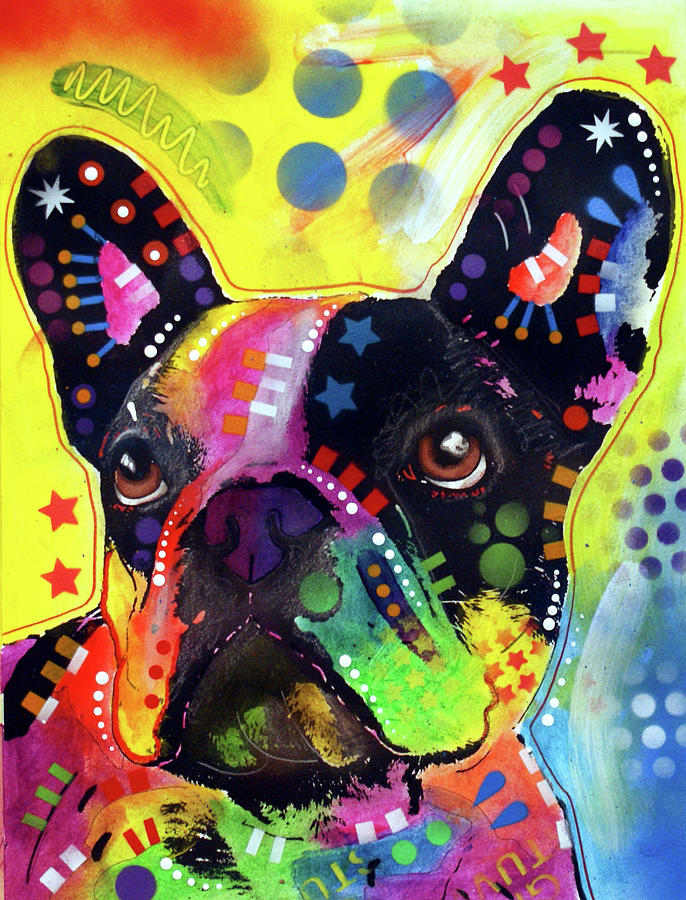 Animal Mixed Media - French Bulldog 2 by Dean Russo