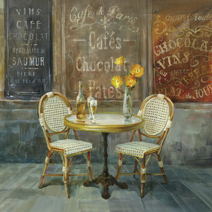 Paris Painting - French Cafe by Danhui Nai