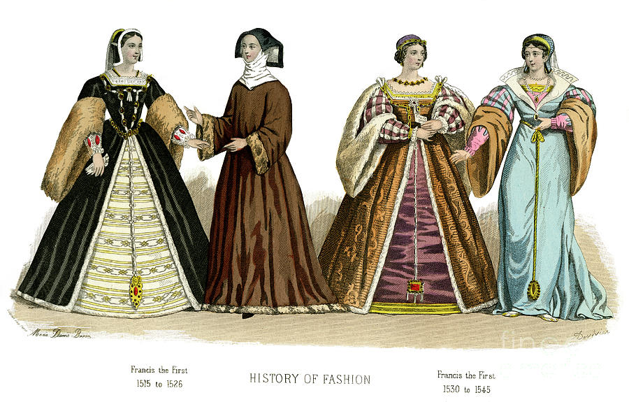 French Costume Francis I, 1882 Drawing by Print Collector