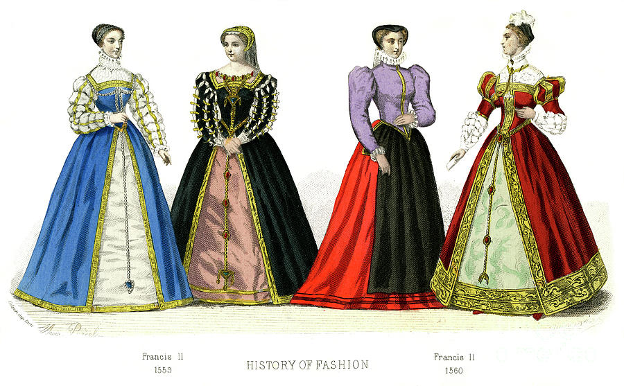 French Costume Francis II, 1882 Drawing by Print Collector