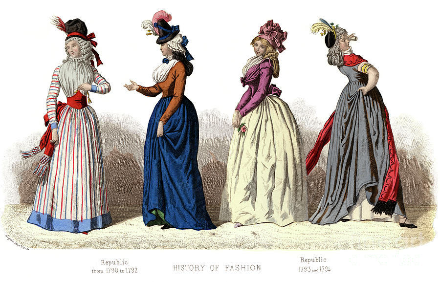French Costume Republic, 1882 Drawing by Print Collector