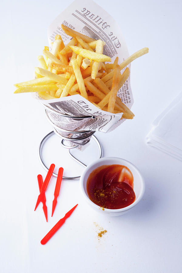 French Fries With Ketchup Photograph by Michael Wissing
