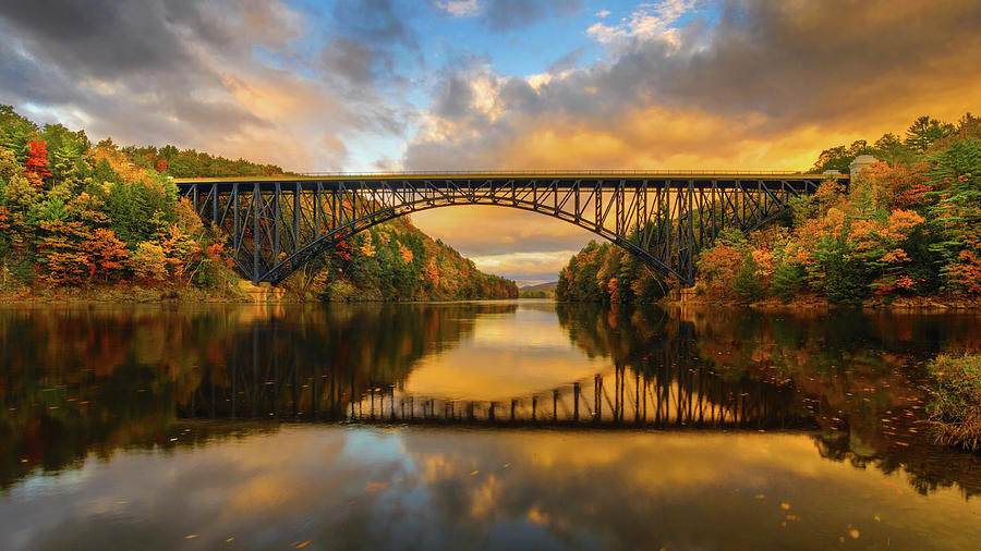 French King Bridge In Fall Photograph by Noppawat Tom Charoensinphon