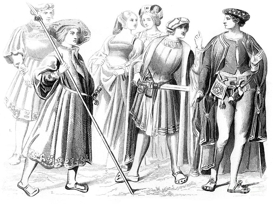 French Noblemen And Women, A Yeomen Drawing by Print Collector