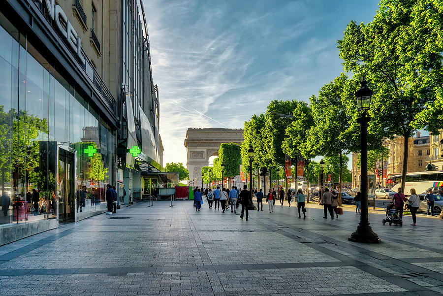 French, Paris, Champs-elysees, Arch De Triumph Digital Art by Joanne ...