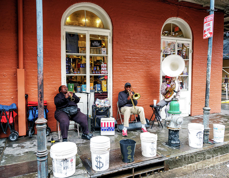 French Quarter Street Music in New Orleans Photograph by John Rizzuto