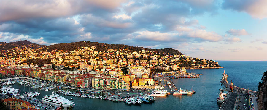 French Riviera - Nice Harbour Photograph by John And Tina Reid