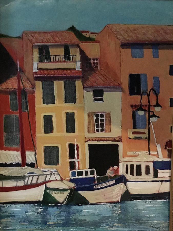 French Seaport Painting by Christy Knopf | Fine Art America