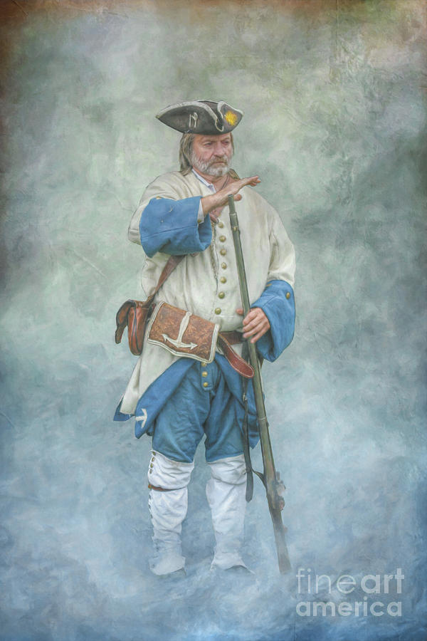 French Soldier Standing Digital Art by Randy Steele