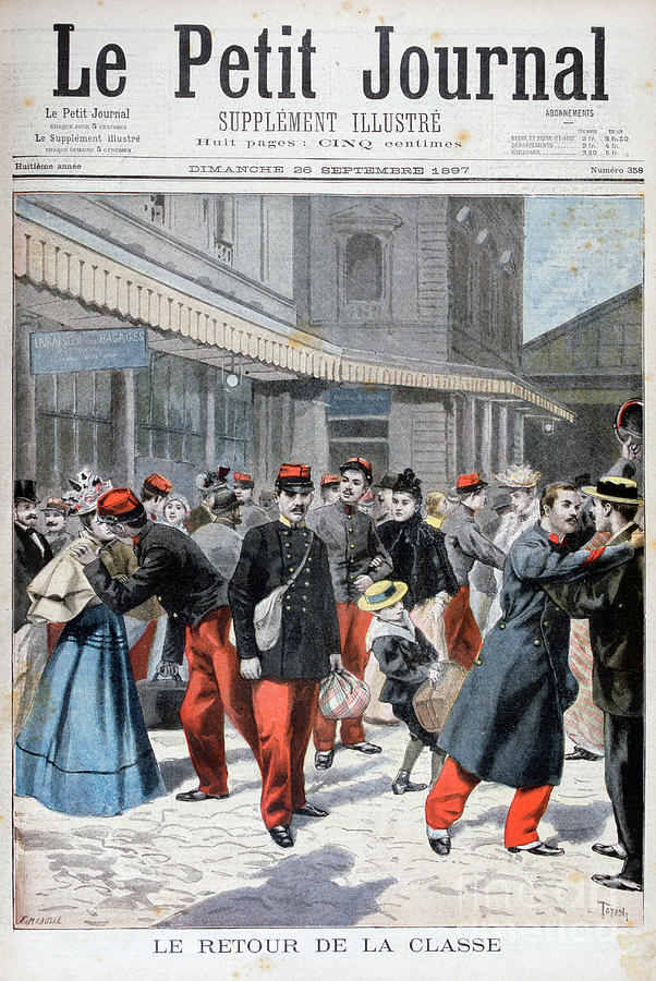 French Soldiers Returning Home, France Drawing by Print Collector French Soldiers Returning Home, France Drawing by Print Collector