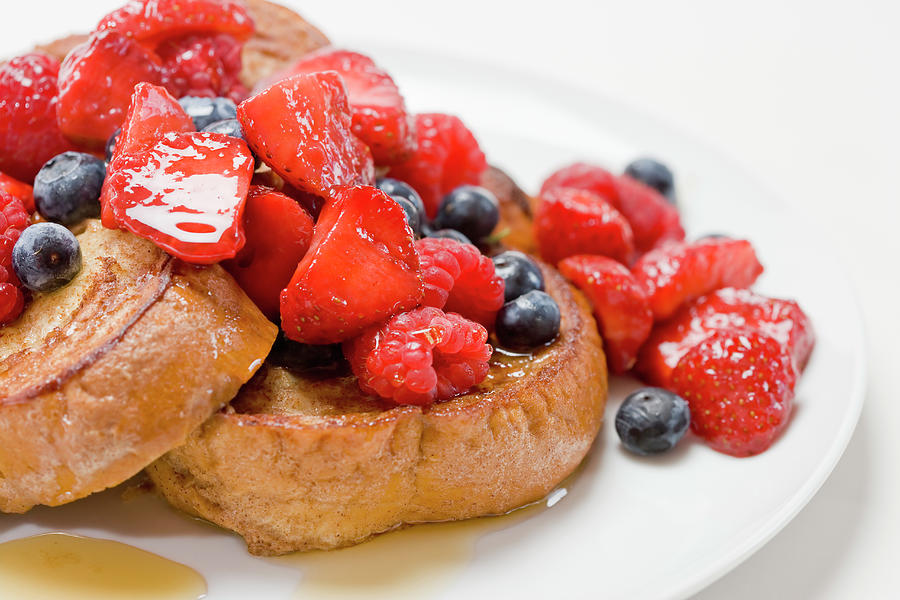 French Toast With Berries And Maple Photograph by Inti St. Clair