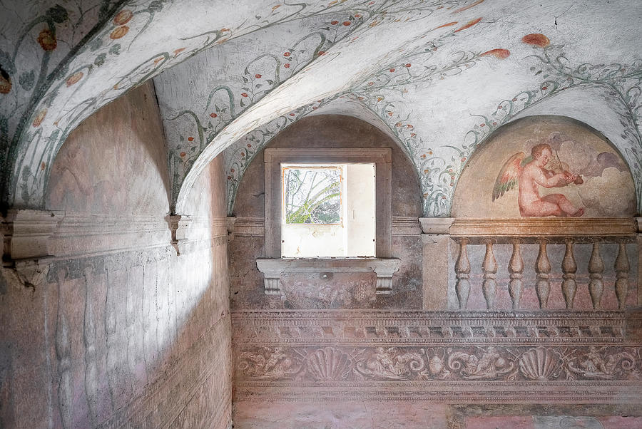 Fresco in Abandoned Castle Photograph by Roman Robroek