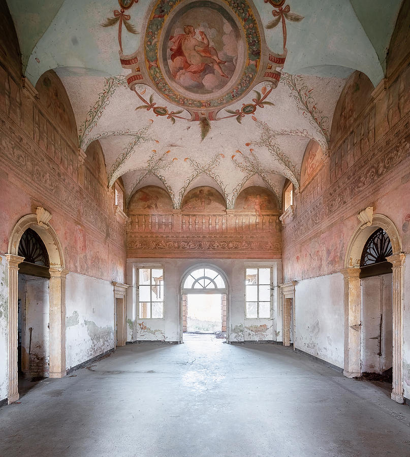 Fresco in Abandoned Palace Photograph by Roman Robroek