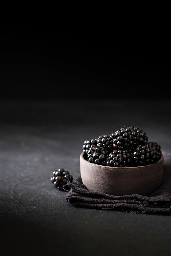 Fresh Blueberries In The Bowl Photograph by Bozena Garbinska