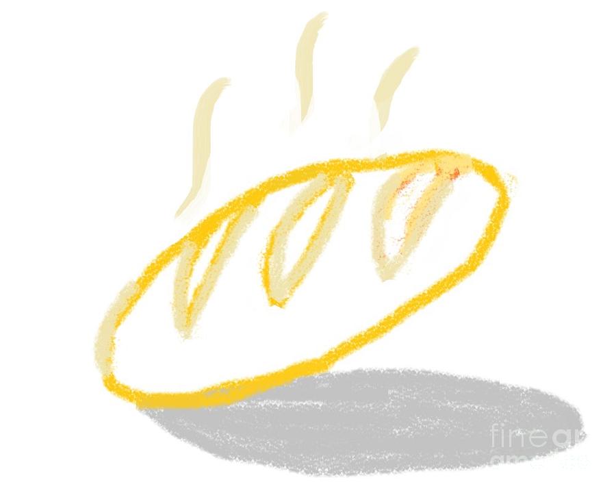Fresh bread Drawing by Vesna Antic Pixels