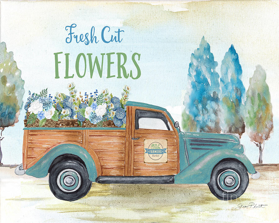 Fresh Cut Flowers Painting by Jean Plout