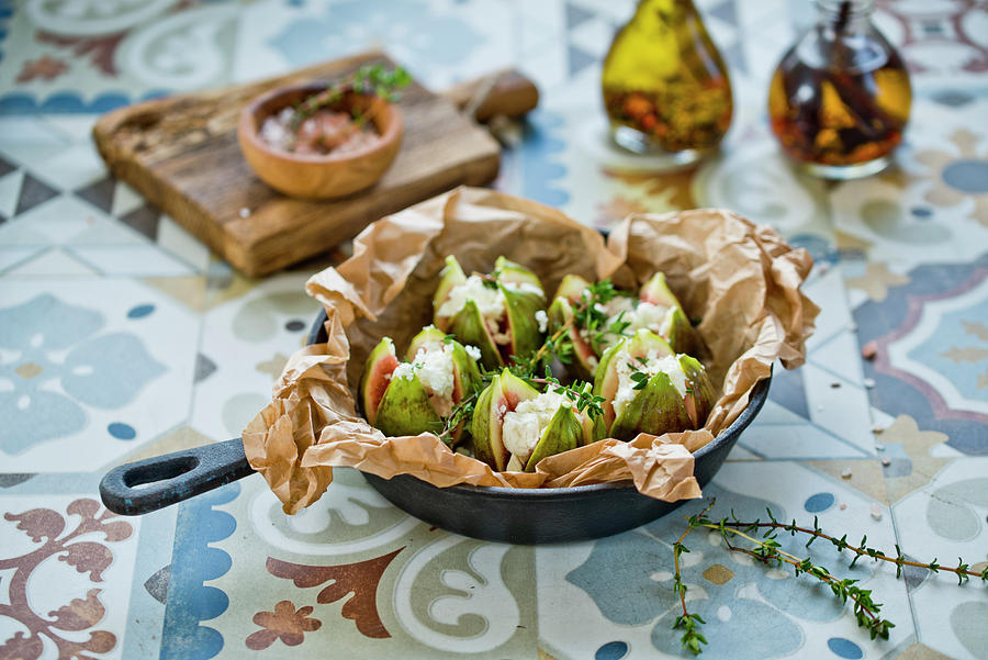 Fresh Figs With Feta Cheese Photograph by Dorota Indycka
