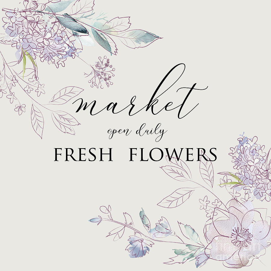 Fresh Flower Market Digital Art by Sylvia Cook