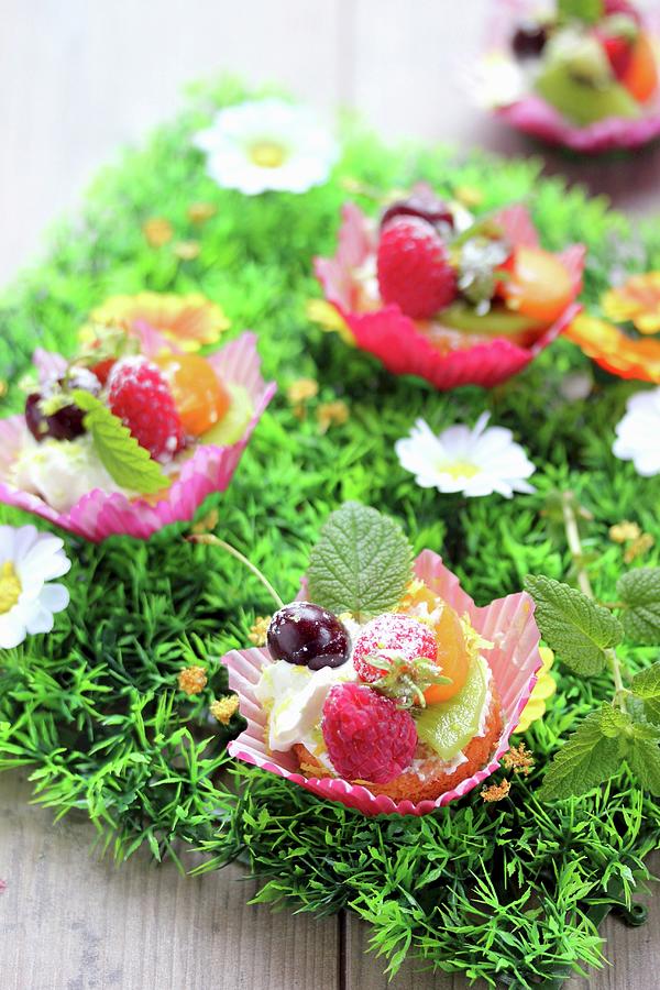 Fresh Fruit And Whipped Cream Delicacies Photograph by Doutreligne ...