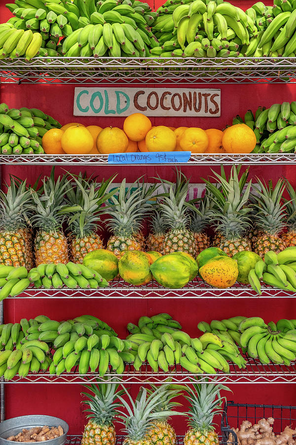 Fresh Fruit At The Market, Kauai Photograph by Lisa S. Engelbrecht Pixels