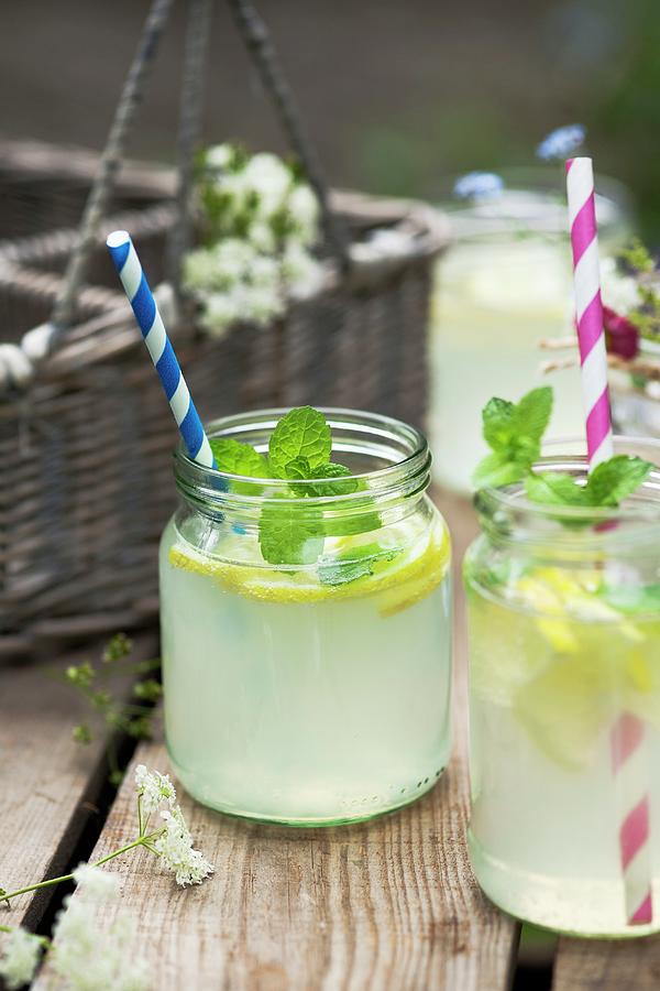 Fresh Home-made Lemonade With Peppermint Photograph by Victoria Firmston