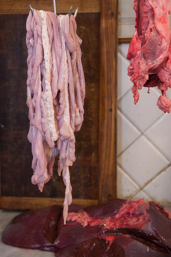 Fresh Intestines And Liver In A Butchers Photograph by Michael Schinharl