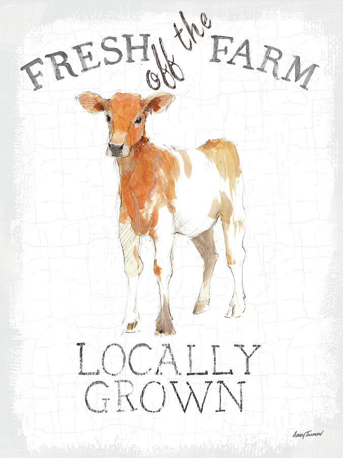 Animal Mixed Media - Fresh Off The Farm Enamel by Avery Tillmon