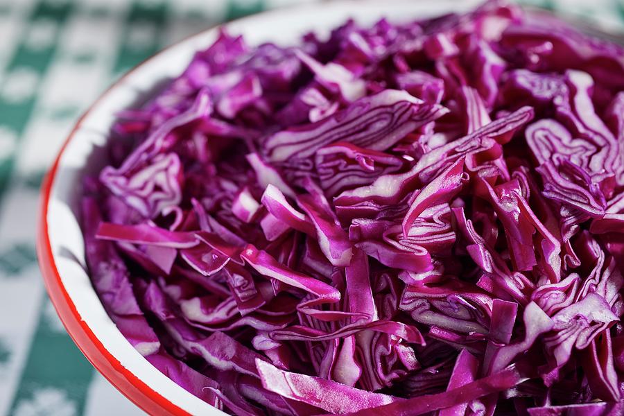 Fresh Red Cabbage, Sliced Photograph by Brian Yarvin