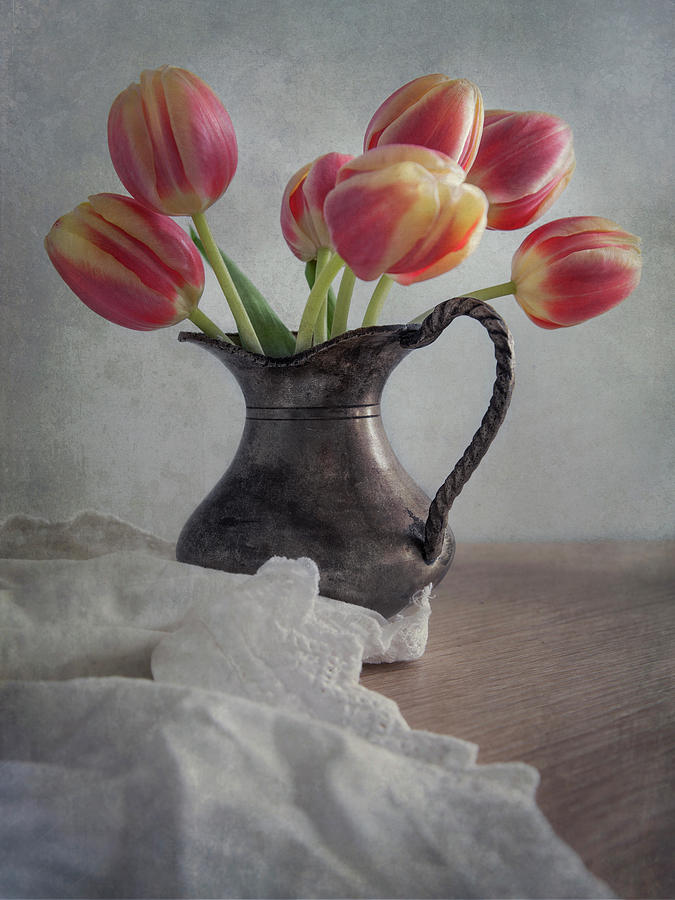 Fresh red tulips Photograph by Jaroslaw Blaminsky