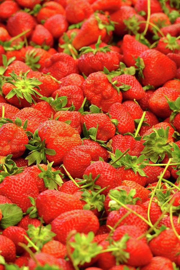 Fresh strawberries in the central market Photograph by Steve Estvanik