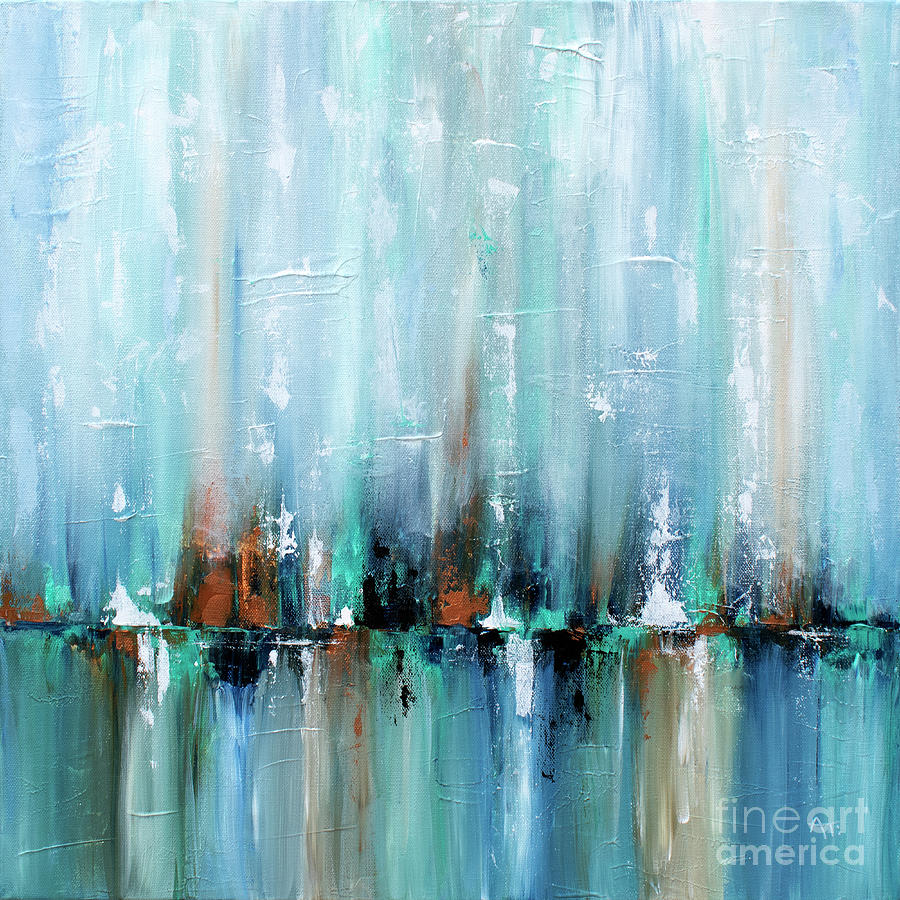 Fresh Water Abstract Painting Painting by Annie Troe