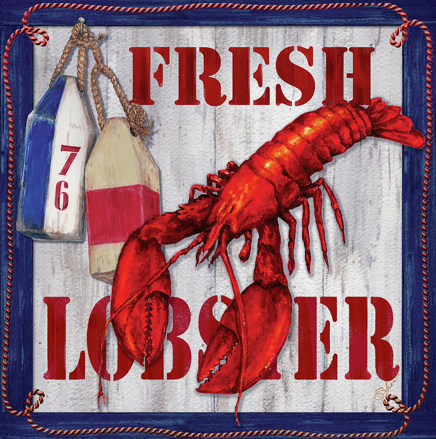 Freshlobster Sign 2 Mixed Media by Sher Sester - Fine Art America
