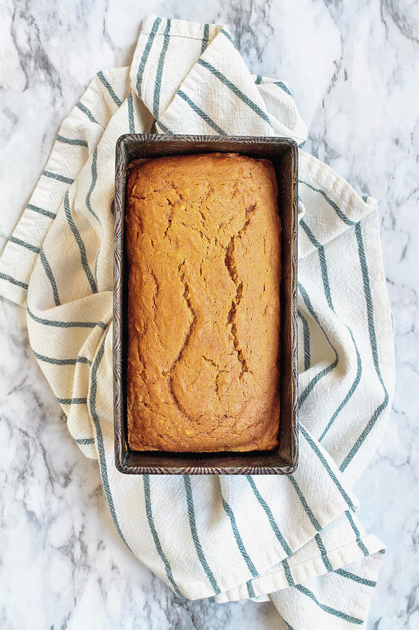Freshly Baked Loaf Of Pumpkin Bread Photograph by Stephanie Frey
