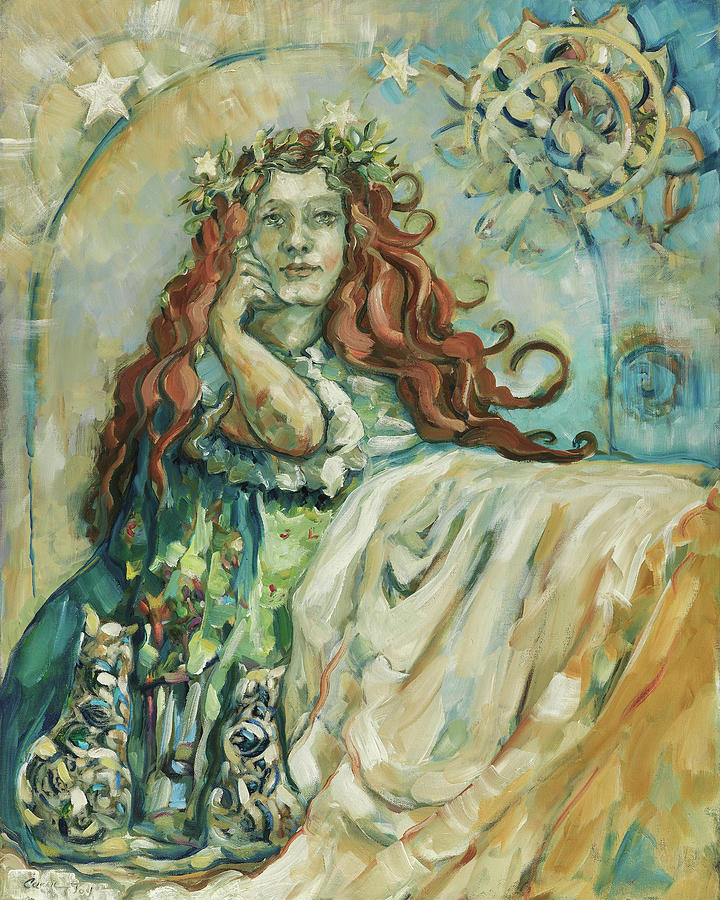 Freyja Painting - Freyjas Magic by Carrie Joy Byrnes