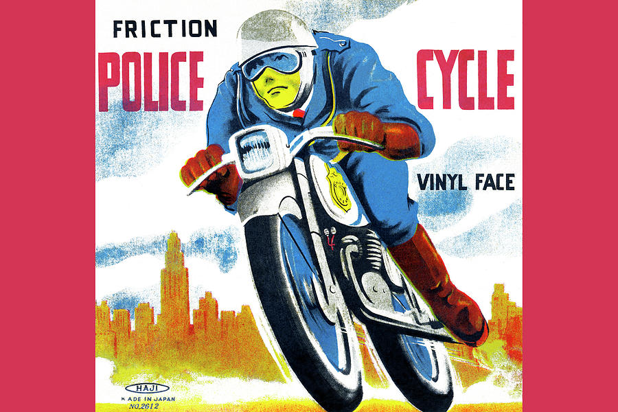 Friction Police Cycle Painting by Unknown