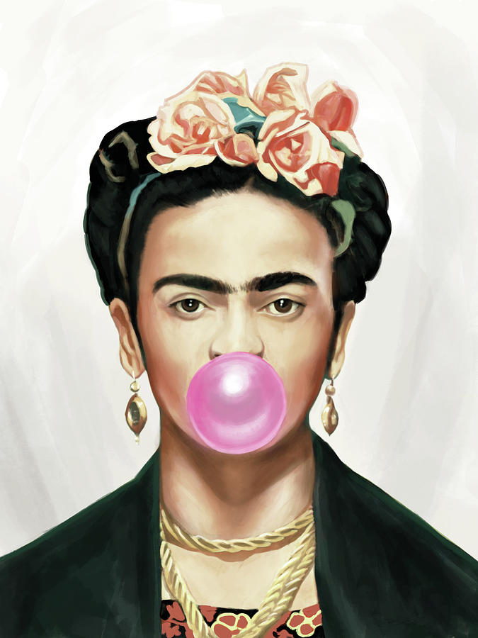 Portrait Painting - Frida Bubble Gum by Nicholas Miller & Thomas Hussung