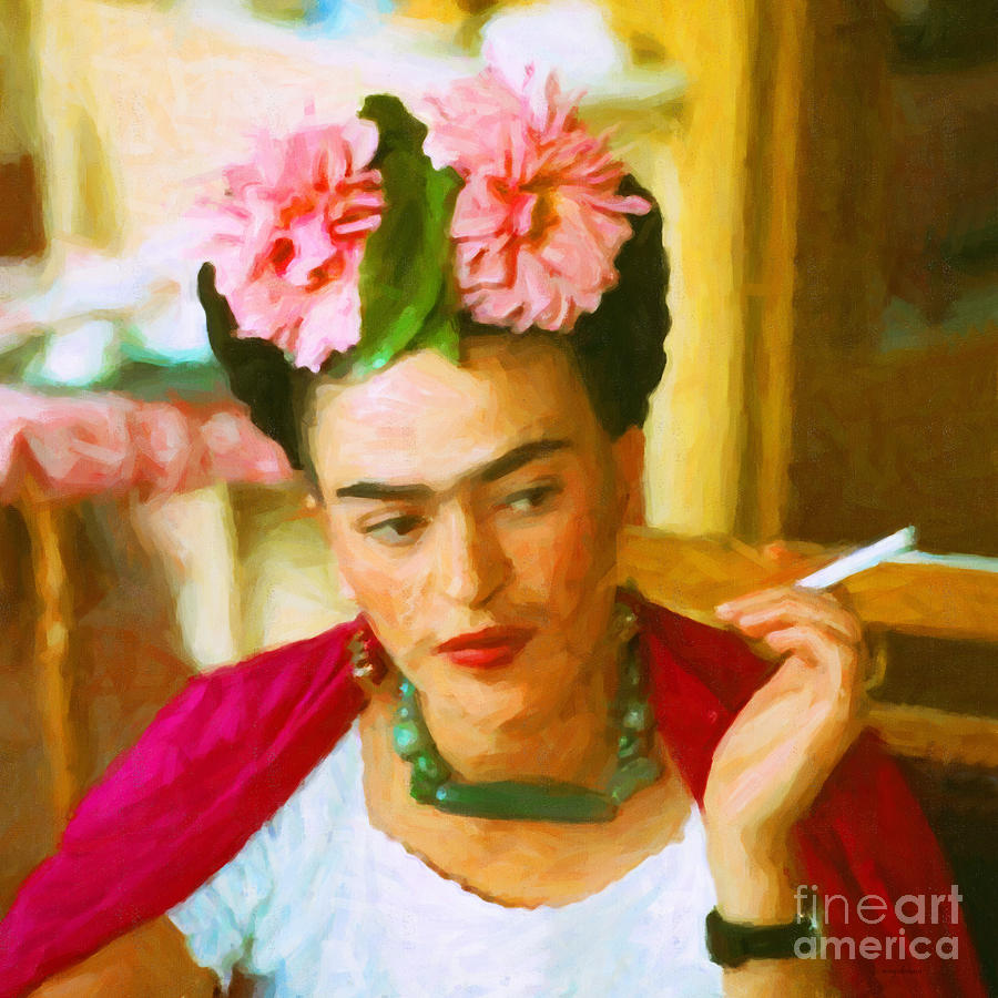 Frida Kahlo 20180922 square v2 Photograph by Wingsdomain Art and Photography