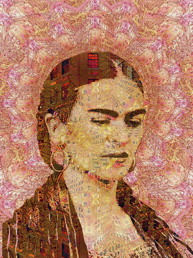 Frida Kahlo City Artist Mixed Media by Tony Rubino