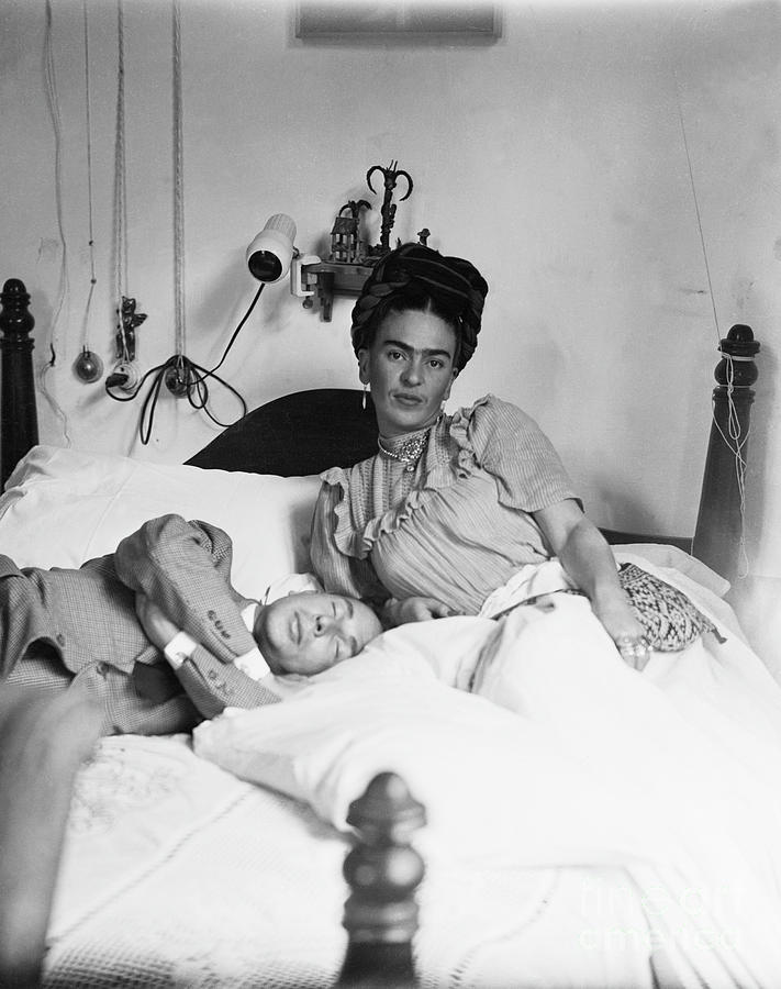 Frida Kahlo With Sleeping Man Photograph by Bettmann