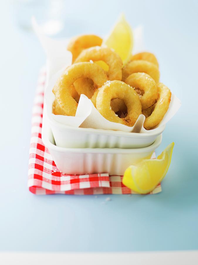 Fried Calamary Rings Photograph by Roulier-turiot